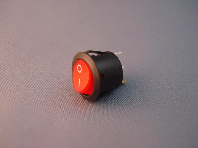 Interruttore 3 contatti tondo circolare luminoso rosso vaporella Polti altre