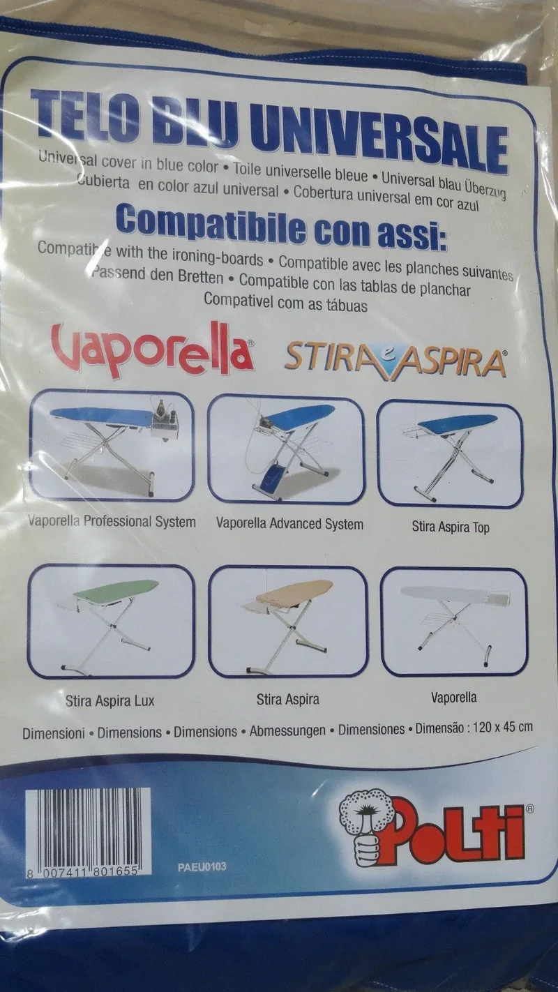 Telo blu per asse 2004 c/sacchetto 120x45 Polti