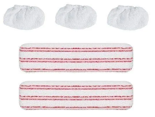 Kit 2 panni microfibra +3 cuffie vaporetto Polti