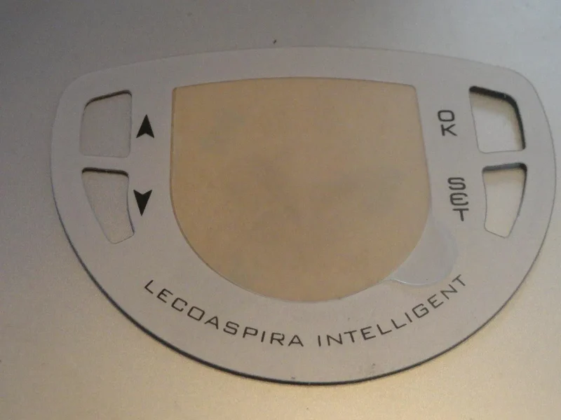 Etichetta pannello comandi lecoaspira intelligent Polti