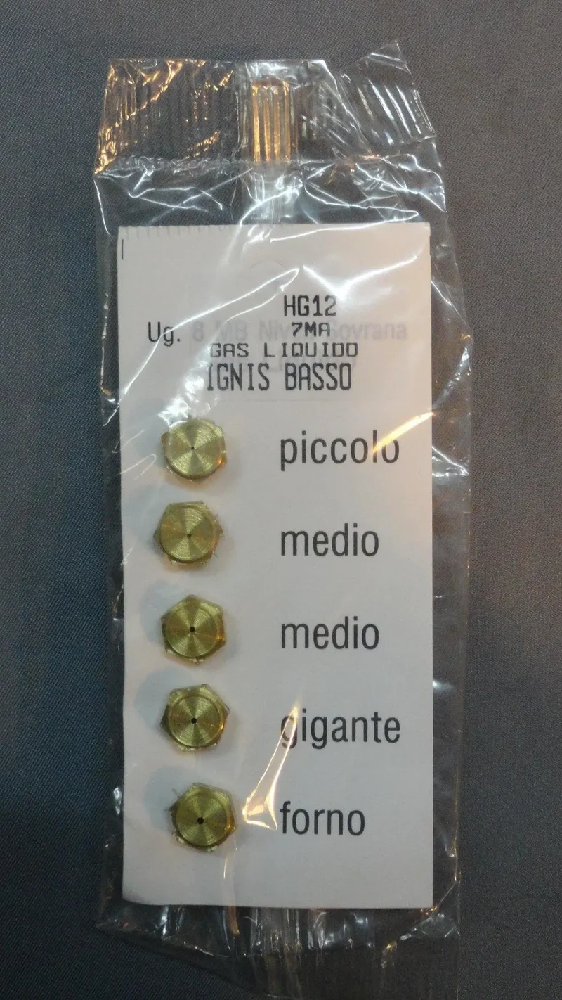 Set 5 ugelli 7ma gas gpl piano cottura ignis Micromic