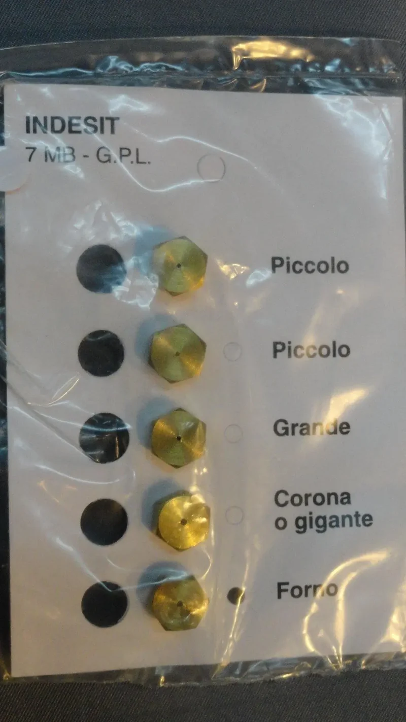 Set 5 ugelli 7mb gas gpl piano cottura indesit Micromic