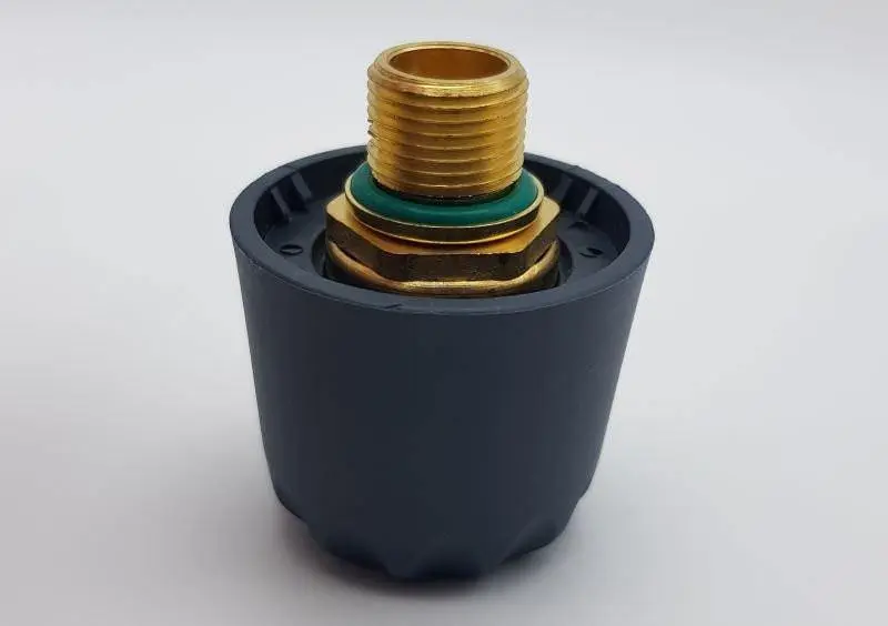 Tappo caldaia maschio 3/8 nero con valvola sicurezza Polti