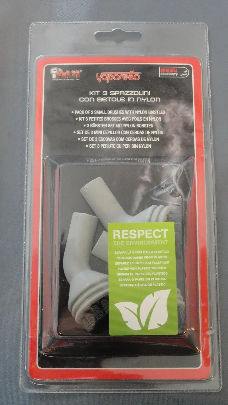 Confezione 3 spazzolini nylon per vaporetto 950 Polti