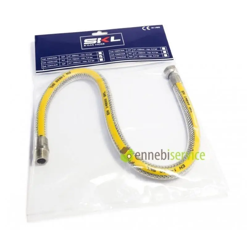 Tubo gas 1/2 750mm m.f Skl