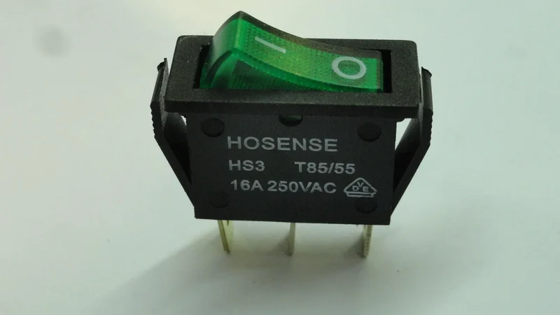 Interruttore luminoso 30x11 16a verde Micromic