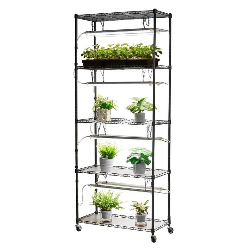 Estantería para plantas VEVOR DIY luces cultivo 180 cm 192 W