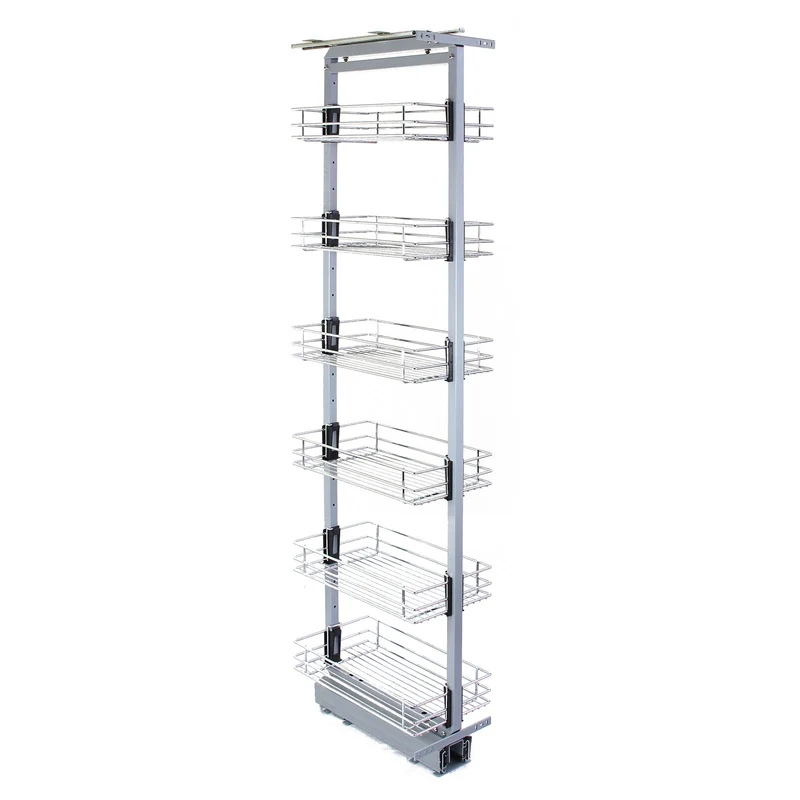 KuKoo Columna Despensero Extraíble con Cierre Suave – 46 × 170-195 cm