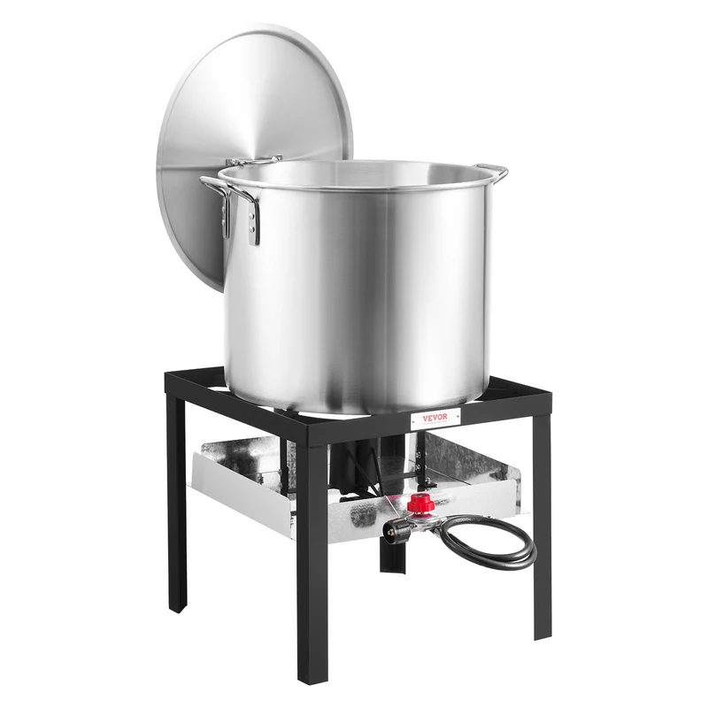 VEVOR Olla Para Mariscos Con Colador 80Qt De Uso Comercial