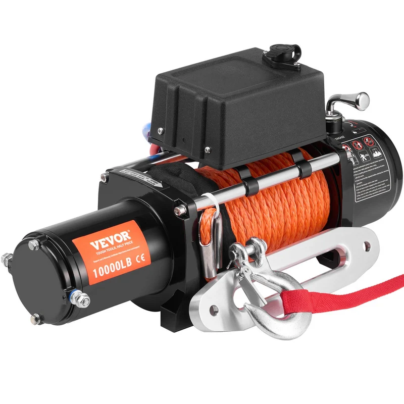 VEVOR Malacate Eléctrico 000lb 12V 20in 65pies Uso Comercial