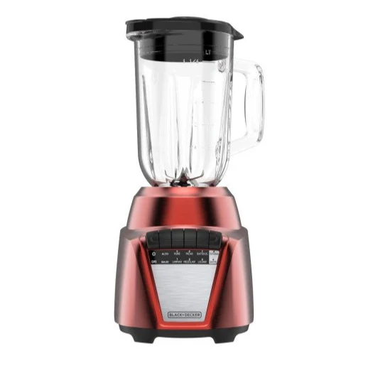 Licuadora Black & Decker Ice Crush | 700W | 1.25 Litros | Jarra de Vidrio | 8 Velocidades | Acabado Metálico