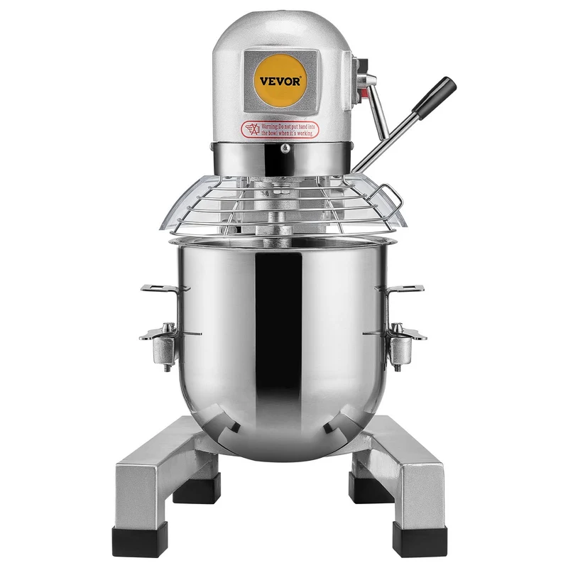 Batidora comercial VEVOR de 28.5L, batidora de pedestal con 3 velocidades ajustables, 1100W, tazón de acero inoxidable y 3 aditamentos, ideal para restaurante, panadería, pastelería y café
