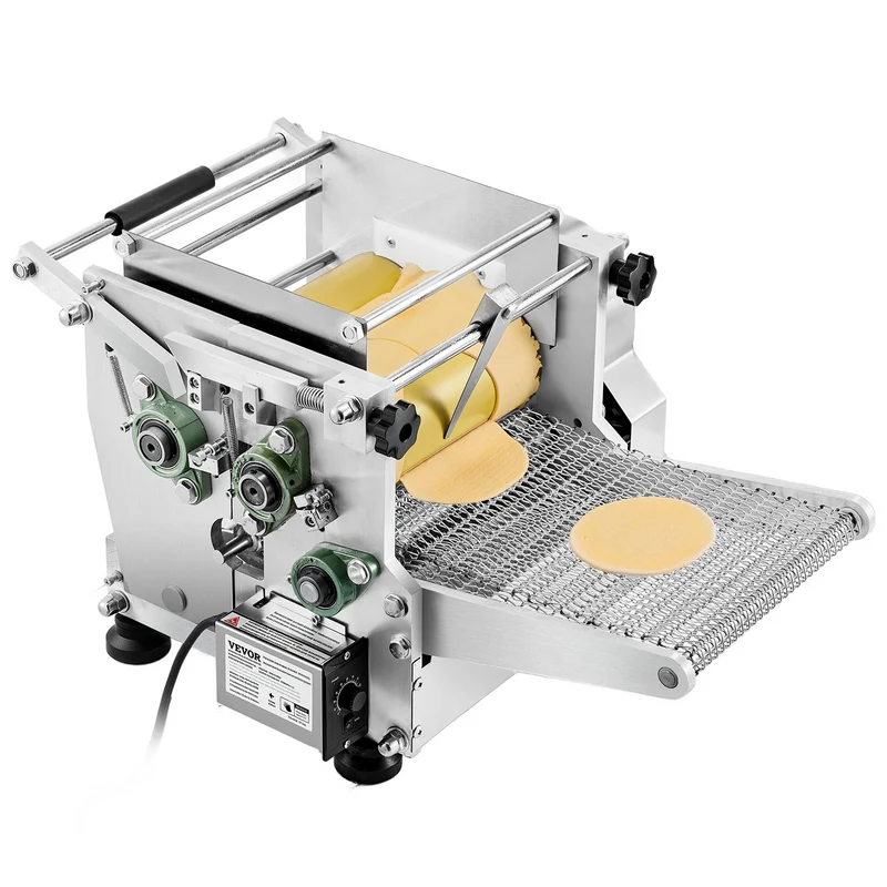 Tortilladora eléctrica VEVOR, 5.5 in de diámetro, máquina automática para tortillas de maíz con recubrimiento antiadherente, apta para sopes, gorditas, roti, pita y pizza