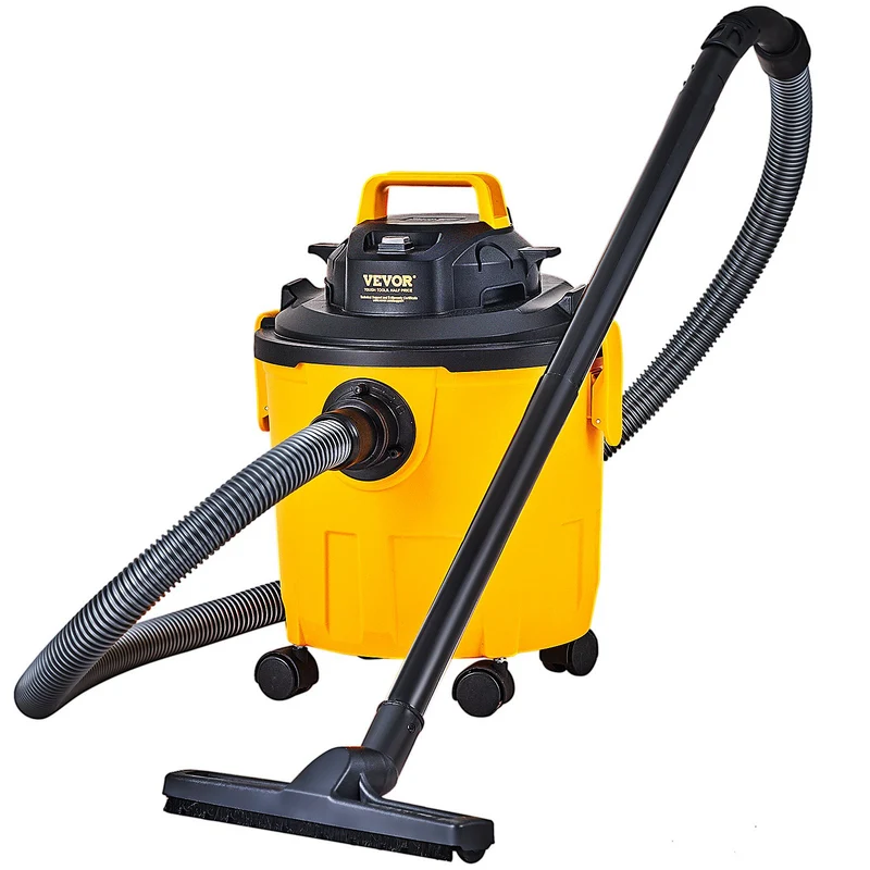 Aspiradora de taller VEVOR en seco y húmedo, 5 galones, 6 HP pico, succión potente con función de soplador, accesorios y boquilla 2 en 1 para rendijas, ideal para alfombra, pelo de mascota y auto