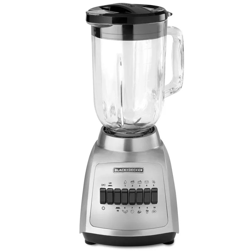 Licuadora Black & Decker Durapro BLBD210GSS | 550W | 10 Velocidad | Color Gris