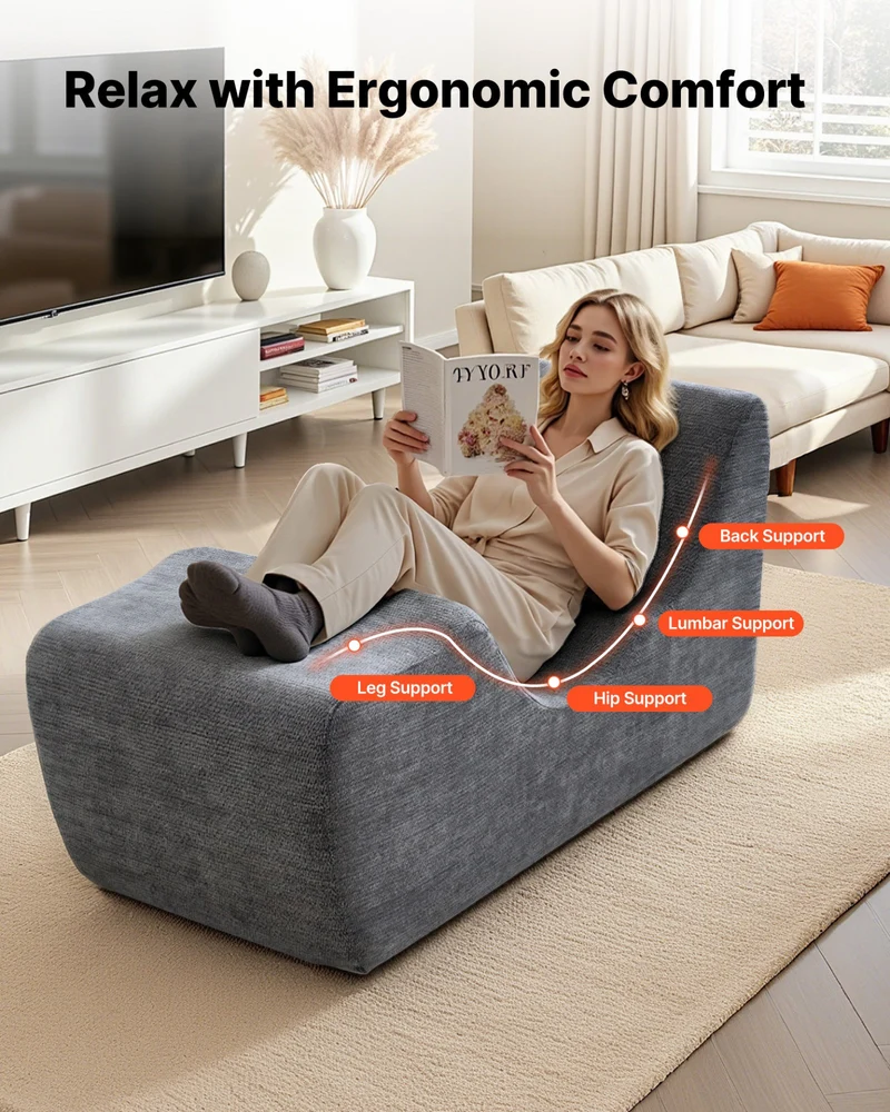 Silla chaise para yoga VEVOR longue curva espuma masaje sala