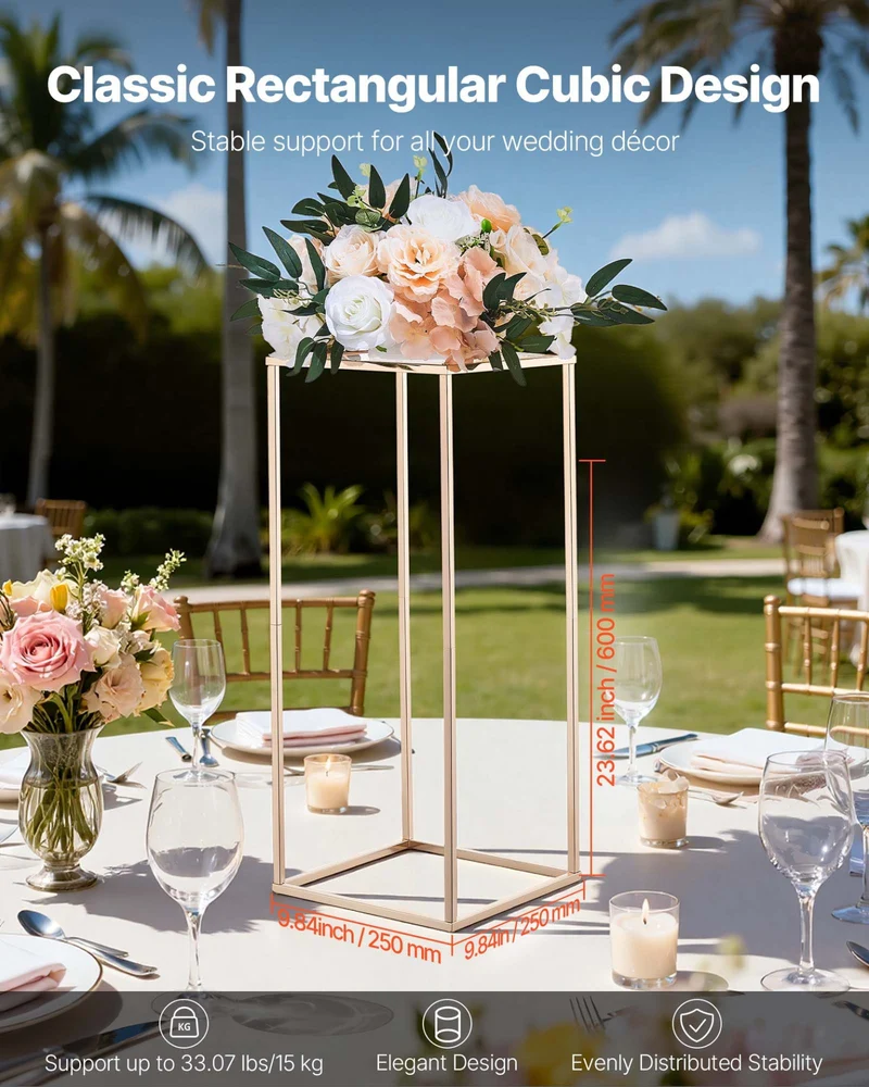 Soporte VEVOR flores boda 10 piezas 60 cm 23,62 bases floral