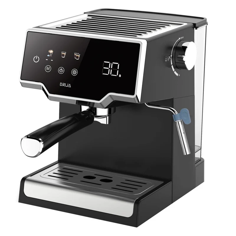 Cafetera Drija Mocca 8T-B | 8 Tazas | Pantalla Digital | Espresso/Capuccino | Con Molinillo de Granos