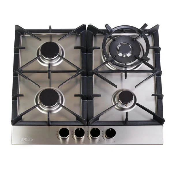 Estufa a Gas Drija Milan 60 Pro | 24" | Empotrable | 4 Quemadores | Acero Inoxidable