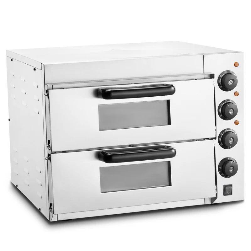 Horno para pizza comercial VEVOR mesa doble cámara 16 acero