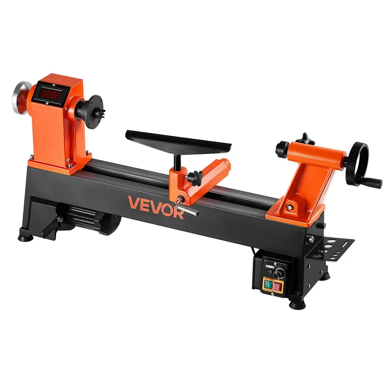 Torno para madera VEVOR 1 HP banco 0 3800 RPM 12 x 18 in DC