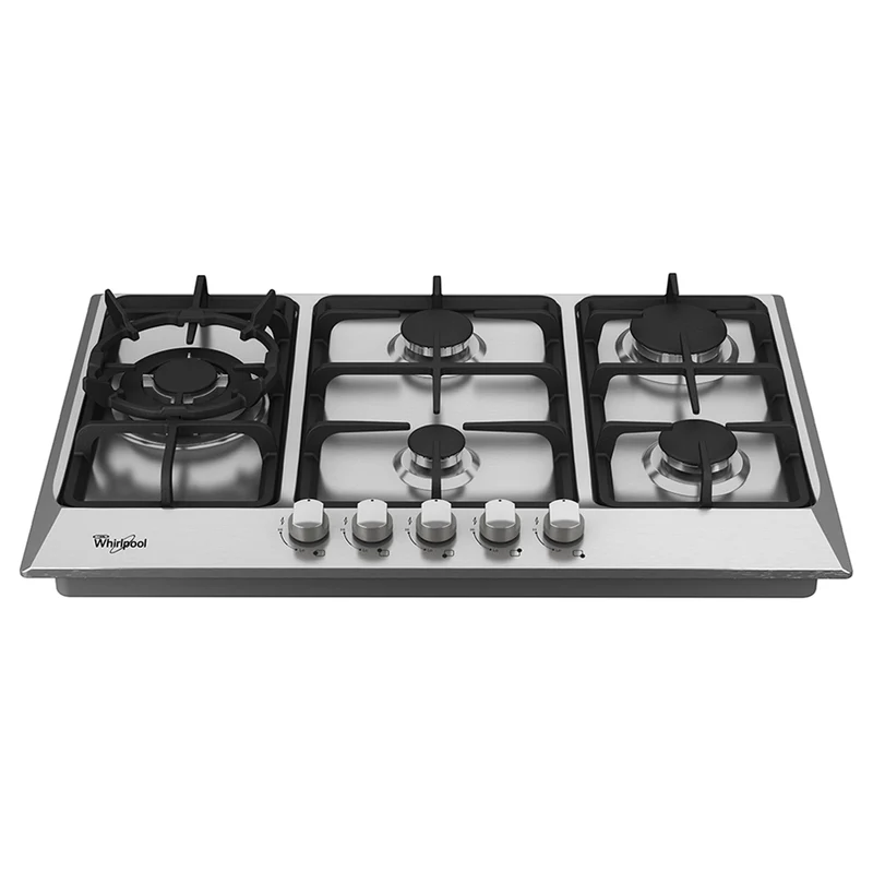 Estufa a Gas Whirlpool WP3040S | 30" | Empotrable | 5 quemadores | Acero Inoxidable