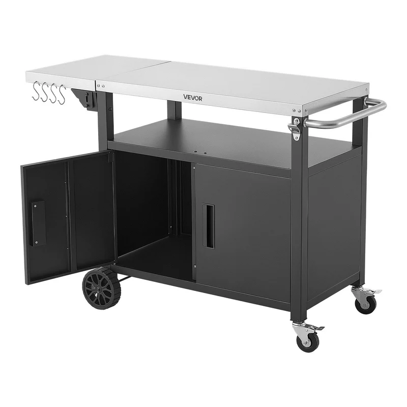 Carrito para asador de exterior VEVOR mesa 124 cm 48,9 acero