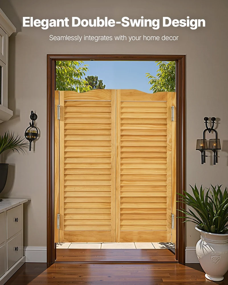 Puertas dobles de estilo salón VEVOR 81 cm x 107 alto madera