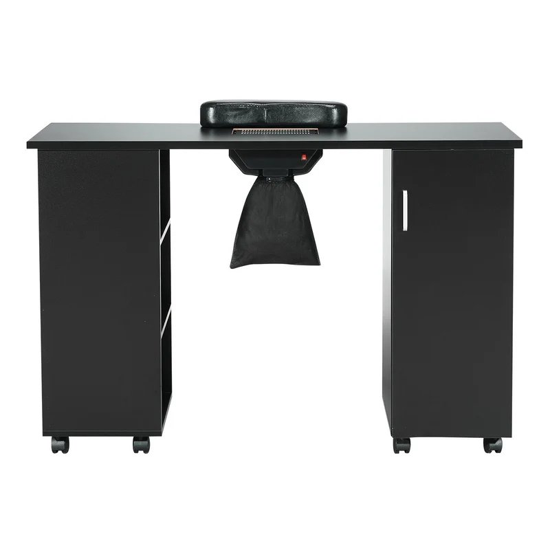 Mesa de manicura VEVOR estación polvo eléctrico 8 ruedas 4 3