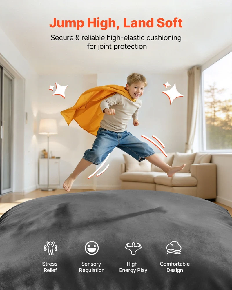 Colchoneta de seguridad VEVOR 1,5 x 1,4 m niños espuma funda