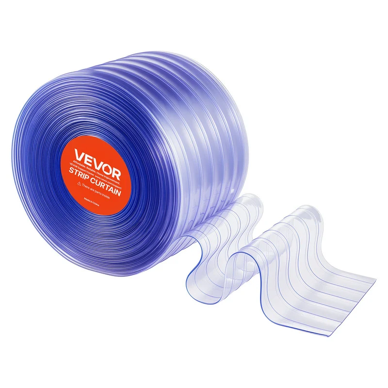Cortina de tiras de PVC transparente VEVOR 45,7 m x 30,5 cm