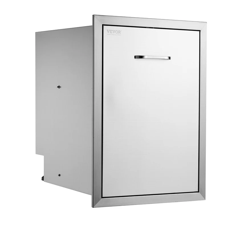 Cajón de basura extraíble VEVOR 45 x 58 cm 17,7 22,8 acero