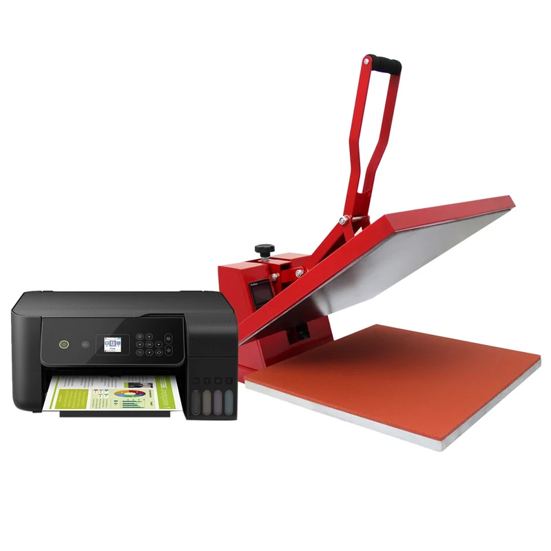 Prensa Térmica de 50cm x 50cm PixMax para Sublimación de Camisetas & Impresora
