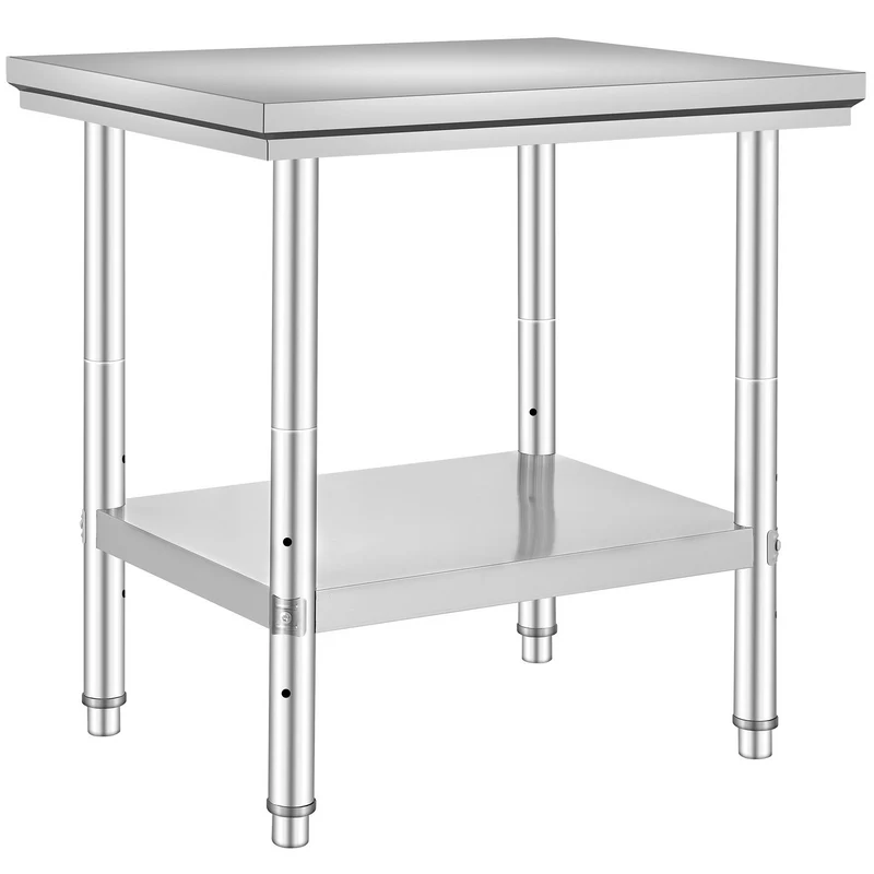 Mesa de preparación VEVOR acero 61 x 76 79 cm carga 317 kg 3