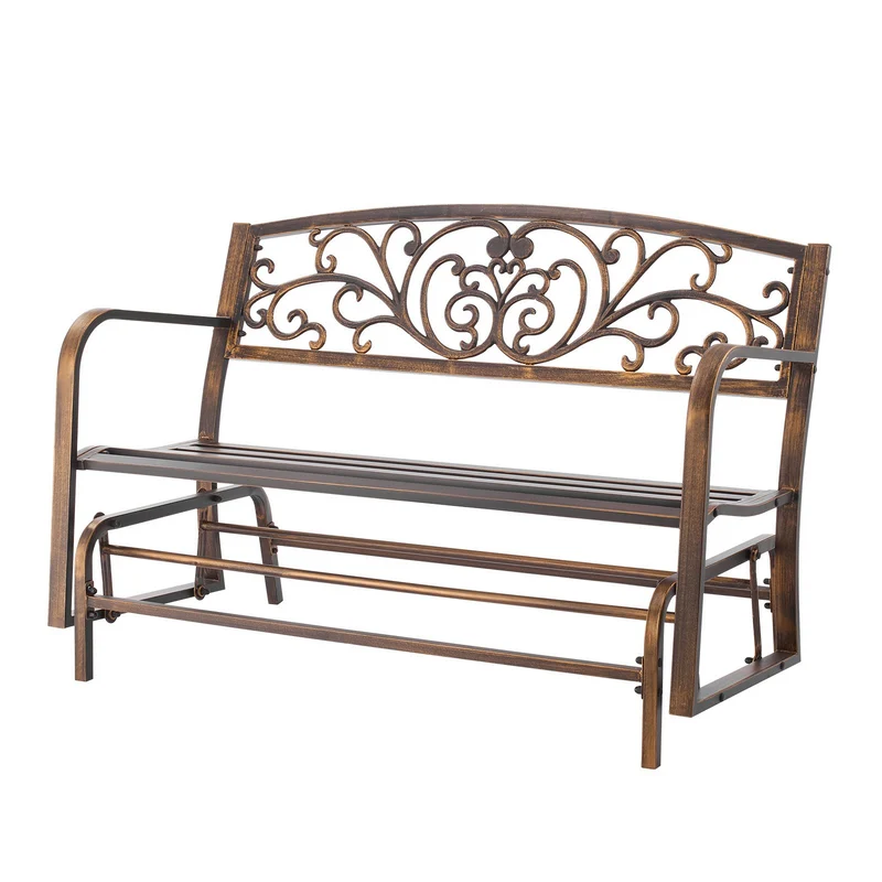 Banco de exterior VEVOR 127 cm acero carbono hierro fundido