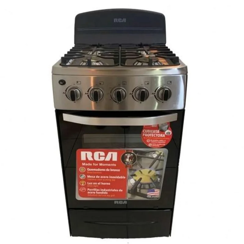 Estufa a Gas RCA RCCR22 | 20" | 4 Quemadores | Acero Inoxidable