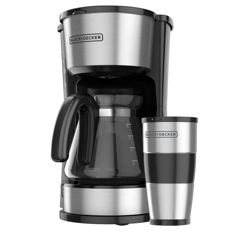 Cafetera Black & Decker CM0755S | 5 tazas | Vaso de Acero Inoxidable