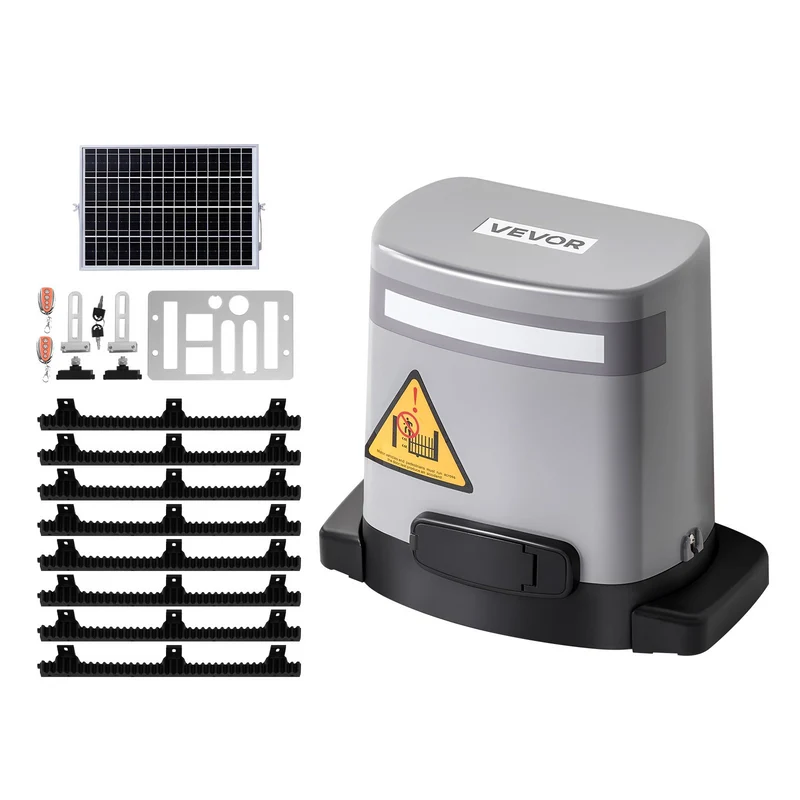 Abridor de portón corredizo solar VEVOR 280 W 20 m 65,6 pies