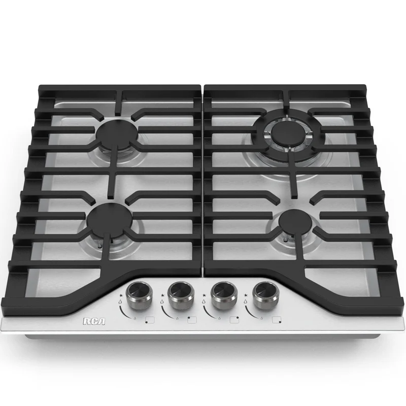 Estufa a Gas RCA RCBS24SS | 24" | Empotrable | 4 Quemadores | Encendido Eléctrico
