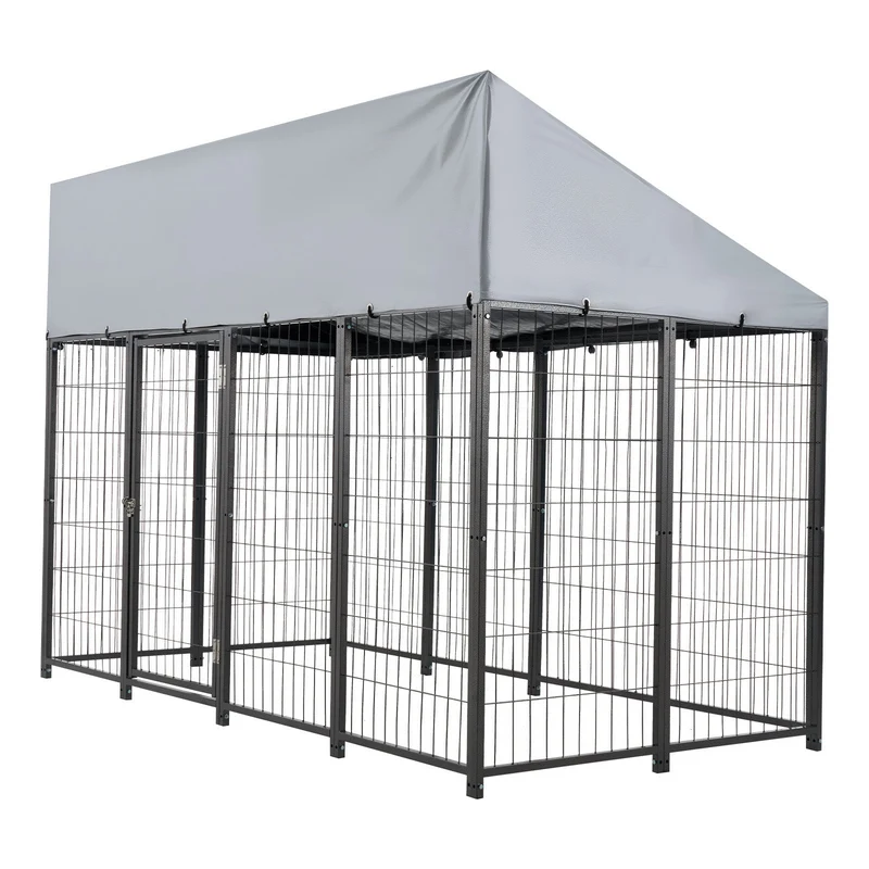 Caseta para perros de exterior VEVOR 2,4 x 1,2 1,65 m grande