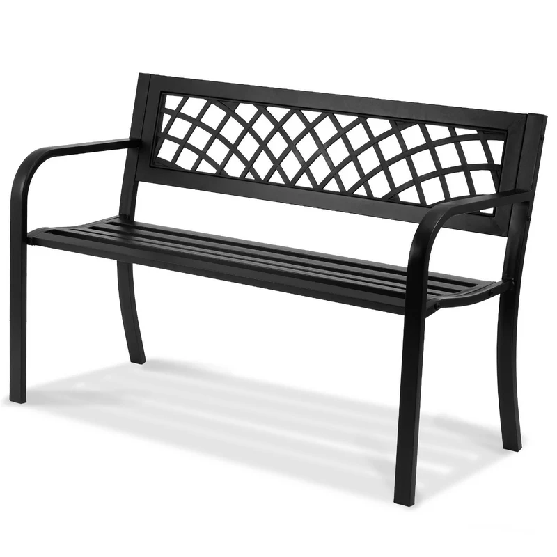 Banco de exterior VEVOR jardín metal 46 pulgadas 480 libras