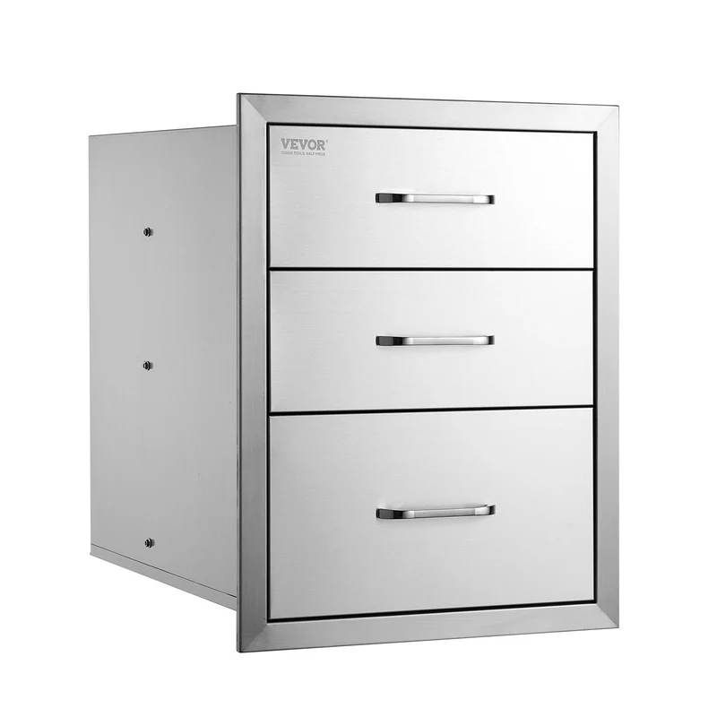 Cajones para barbacoa de acero triple acceso 18x 23 18 x 23
