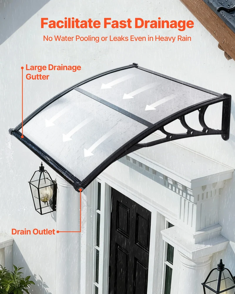 Toldos VEVOR entrada 96 x 101 cm puerta delantera ABS contra