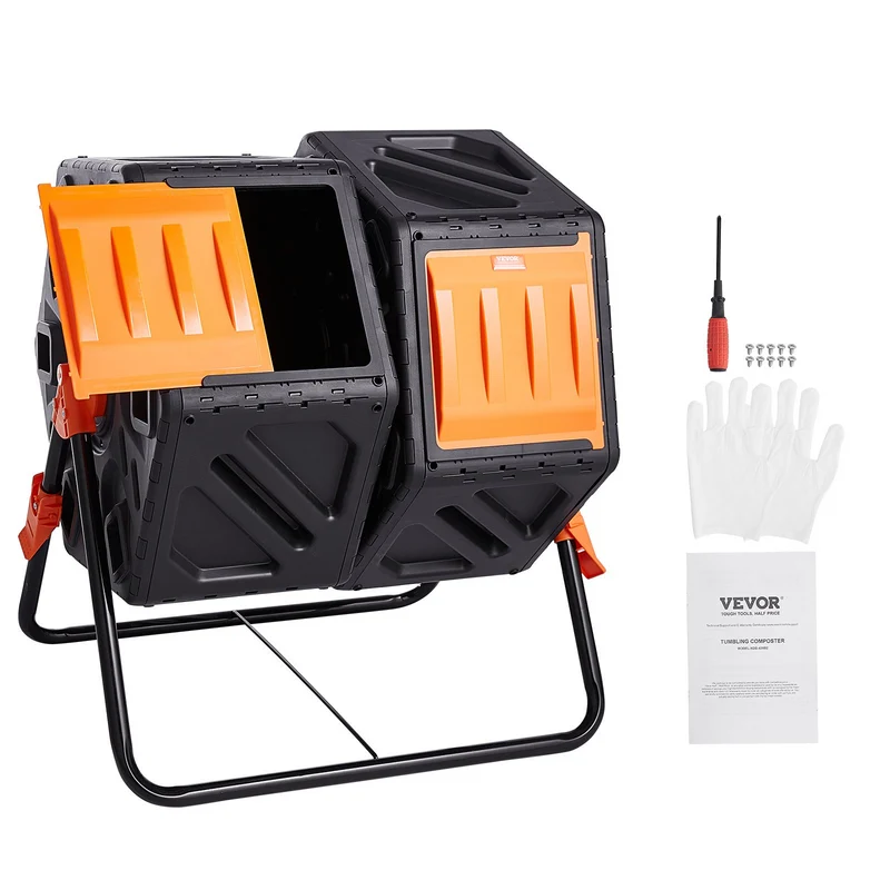 Contenedor de compostaje VEVOR 147 litros 37 Gal cámara gran