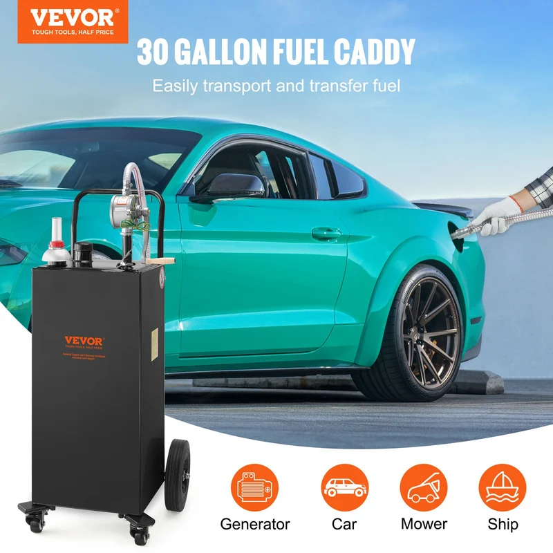 VEVOR Contenedor 30 galones tanque almacenamiento 4 ruedas